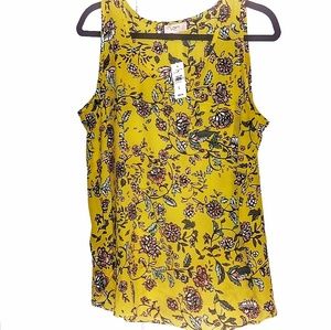 NWT Loft Outlet Yellow Floral Top